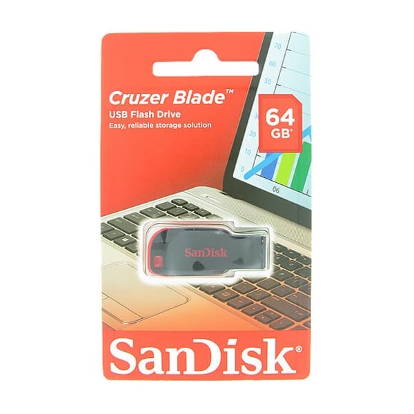 فلش سن دیسک Cruzer Blade USB 2.0 ظرفیت 64 گیگابایت SDCZ50-B35